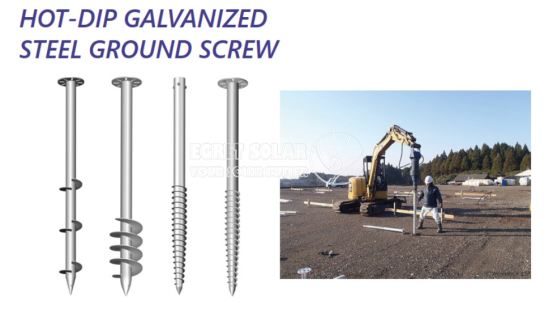 Galvanized Ground Screw Pile Anchor With Flange