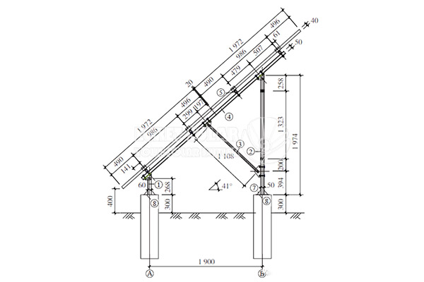 Single-column and double-column solar mounting systems