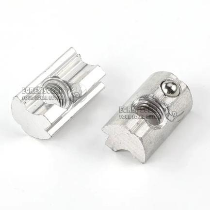 Solar Aluminum Sliding Block With Spring Ball M8 Nut