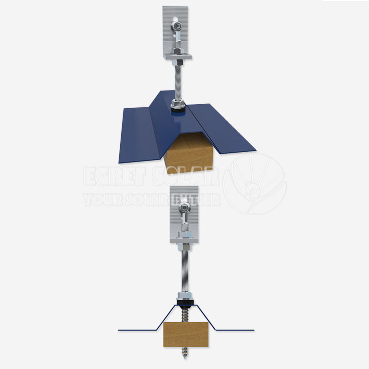 Solar L-feet Hanger Bolt for Corrugated or Trapezoidal Sheet Metal